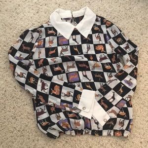 Animal print blouse